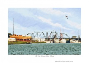 Old Holden Beach Bridge Print